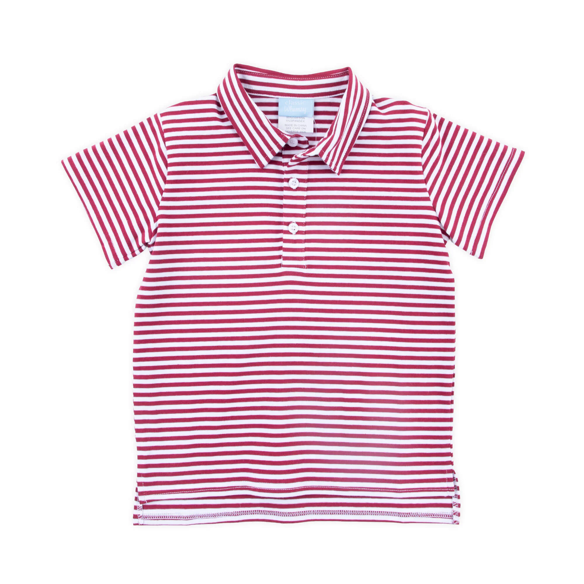 Maroon Stripe Polo - Image 3