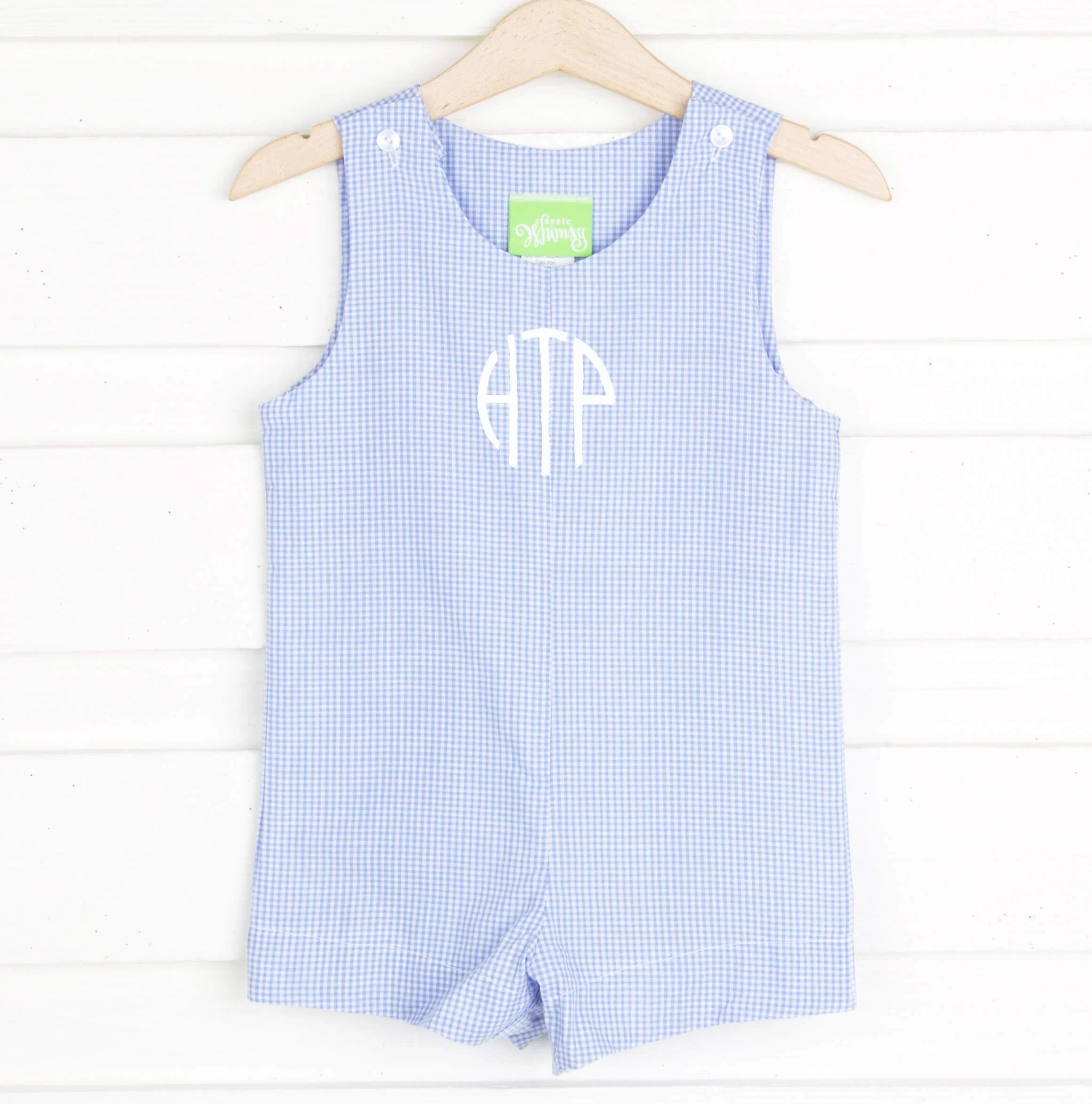 Micro Blue Gingham Jon Jon