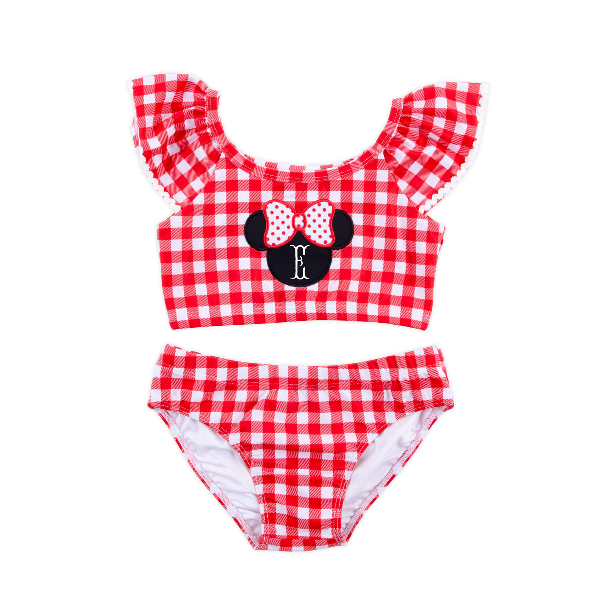 Mouse Ears Red Gingham Two Piece Swimsuit - Image 2