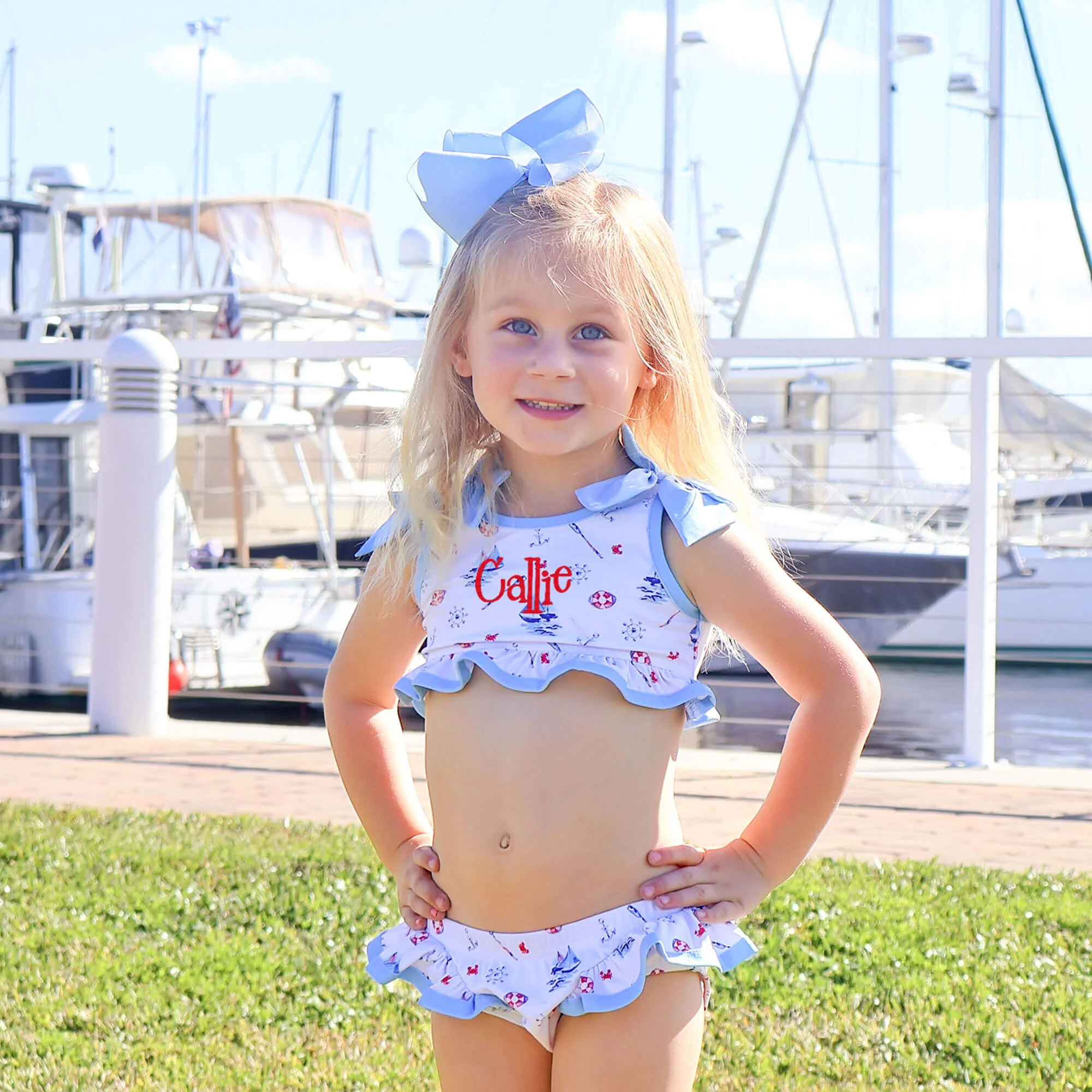 Nautical Two Piece Swimsuit