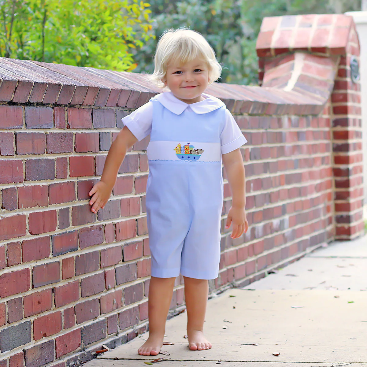 Noah's Ark Smocked Jon Jon