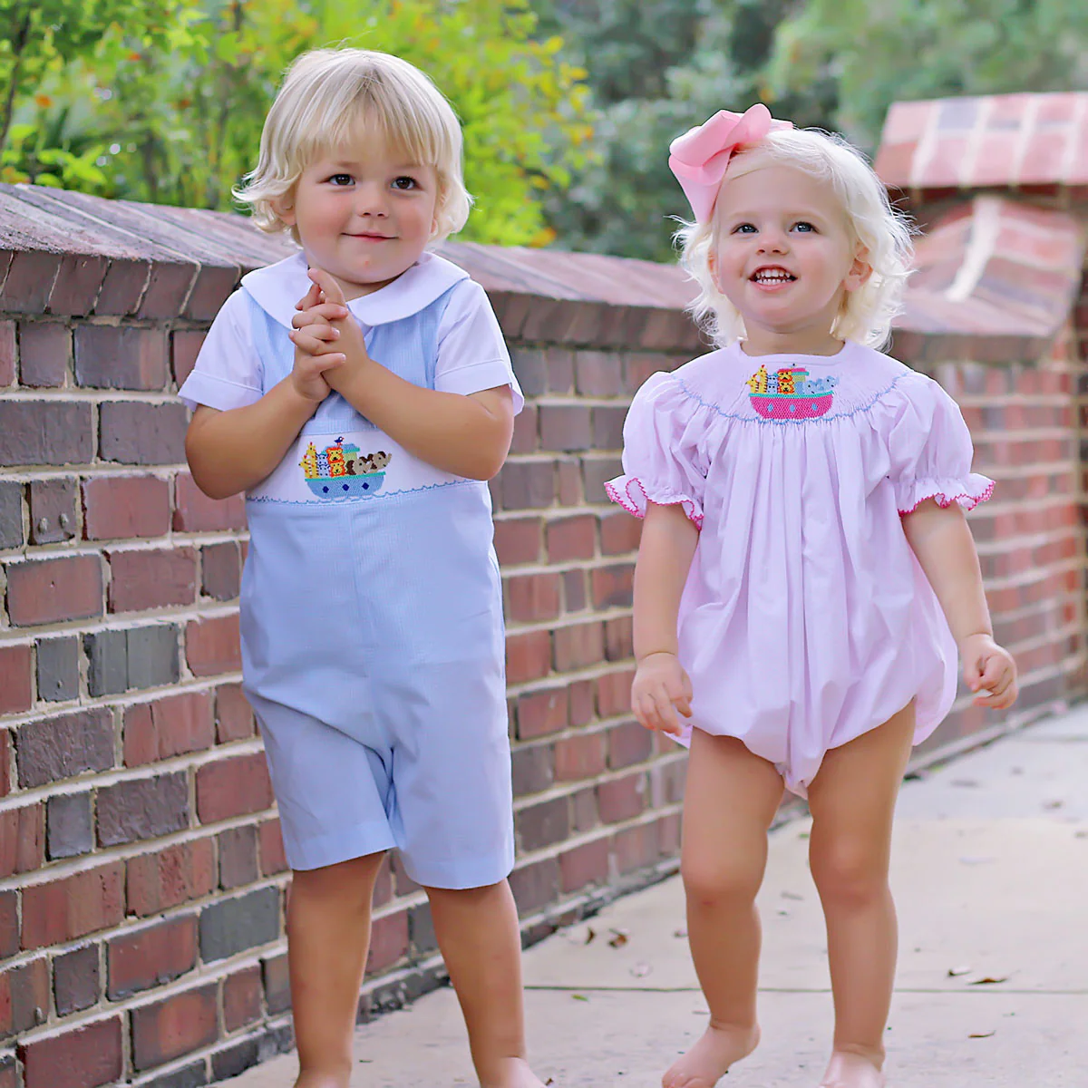 Noah's Ark Smocked Jon Jon - Image 3