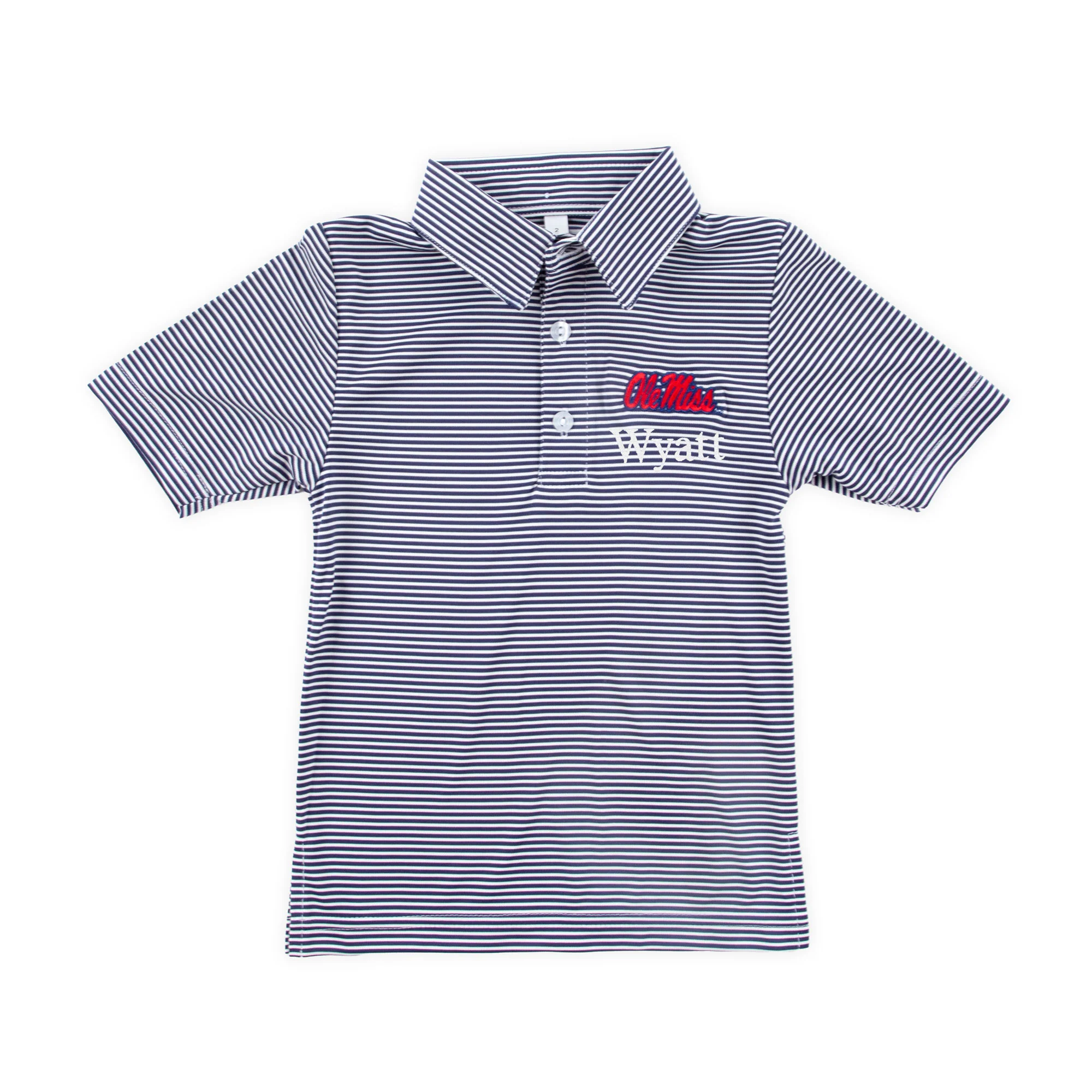 Ole Miss Embroidered Navy Performance Polo