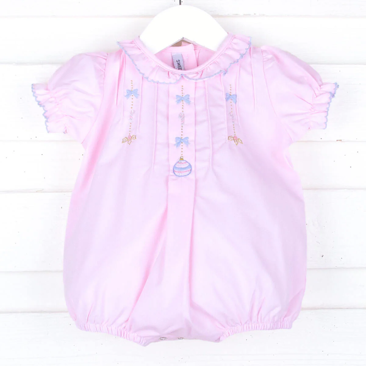 Ornament Embroidered Pink Bubble