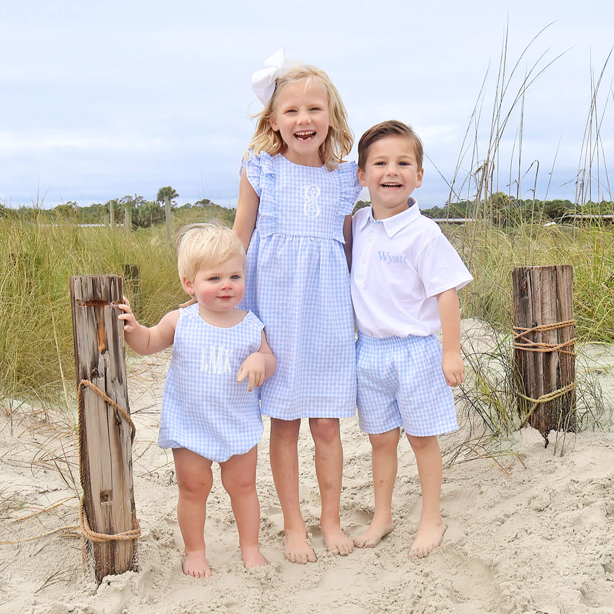 Pastel Blue Gingham Sun Bubble - Image 3