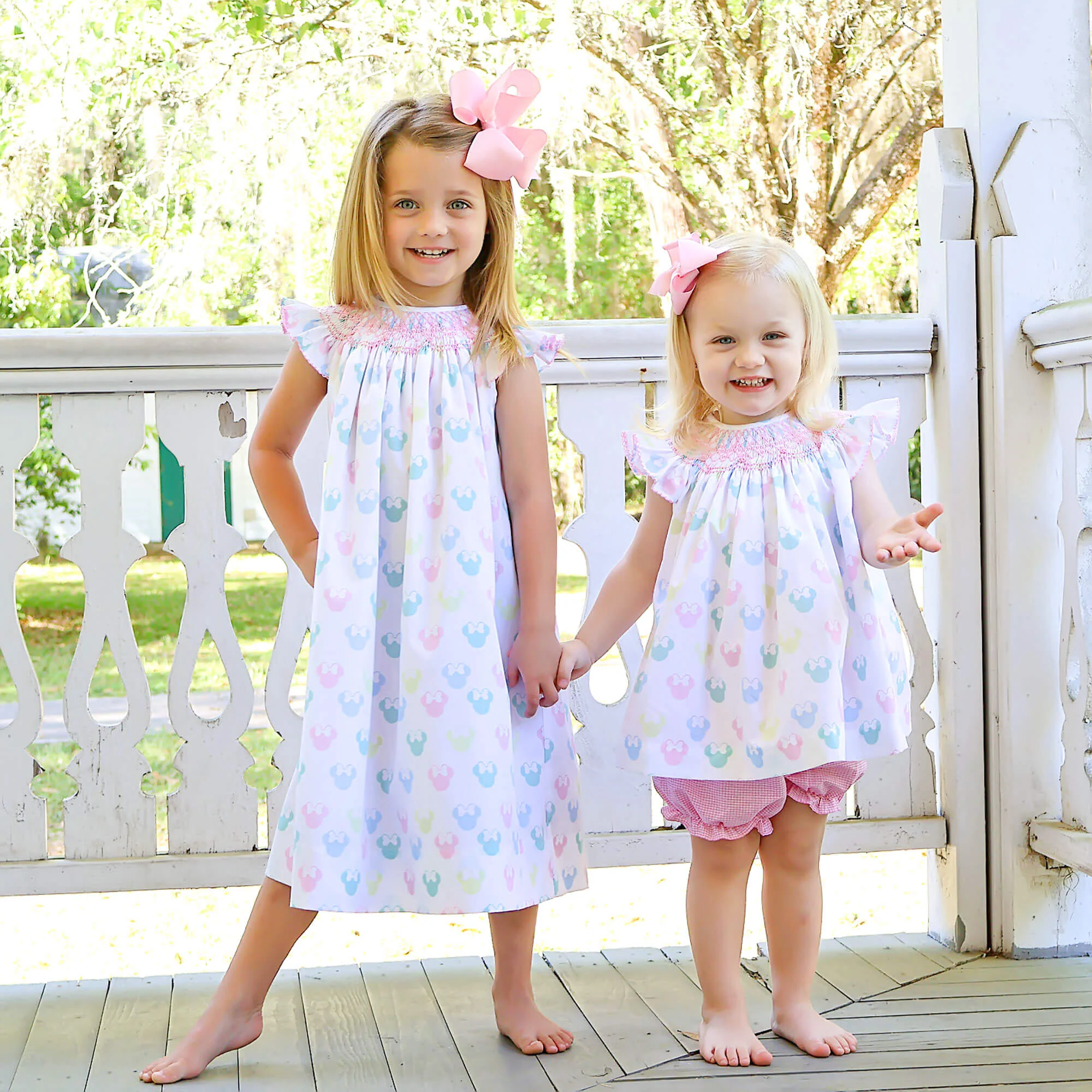 Pastel Mouse Ears Smocked Dress - Image 6