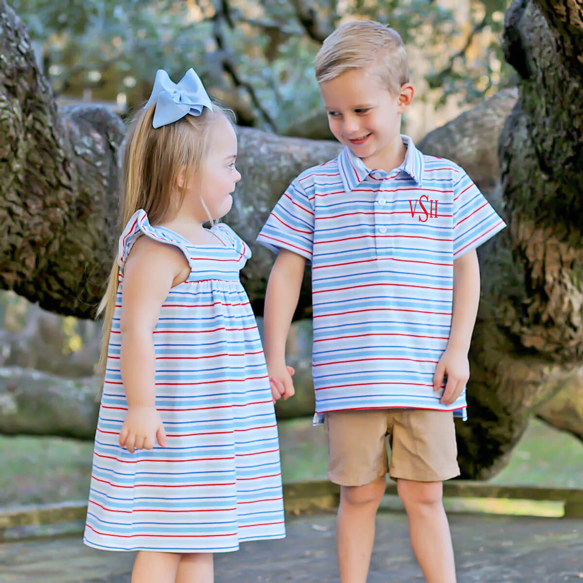 Patriotic Play Red & Blue Stripe Amy Dress - Image 3