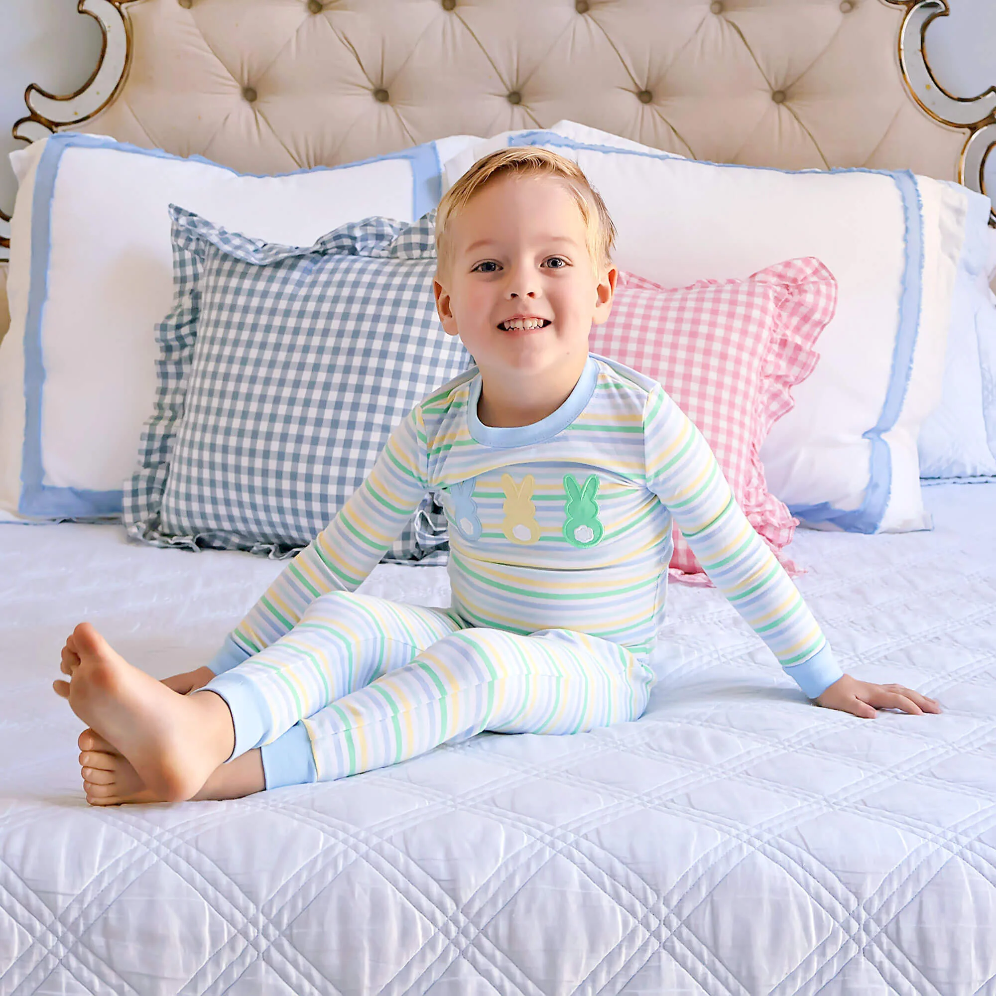 Peeps Pastel Blue Stripe Pajamas