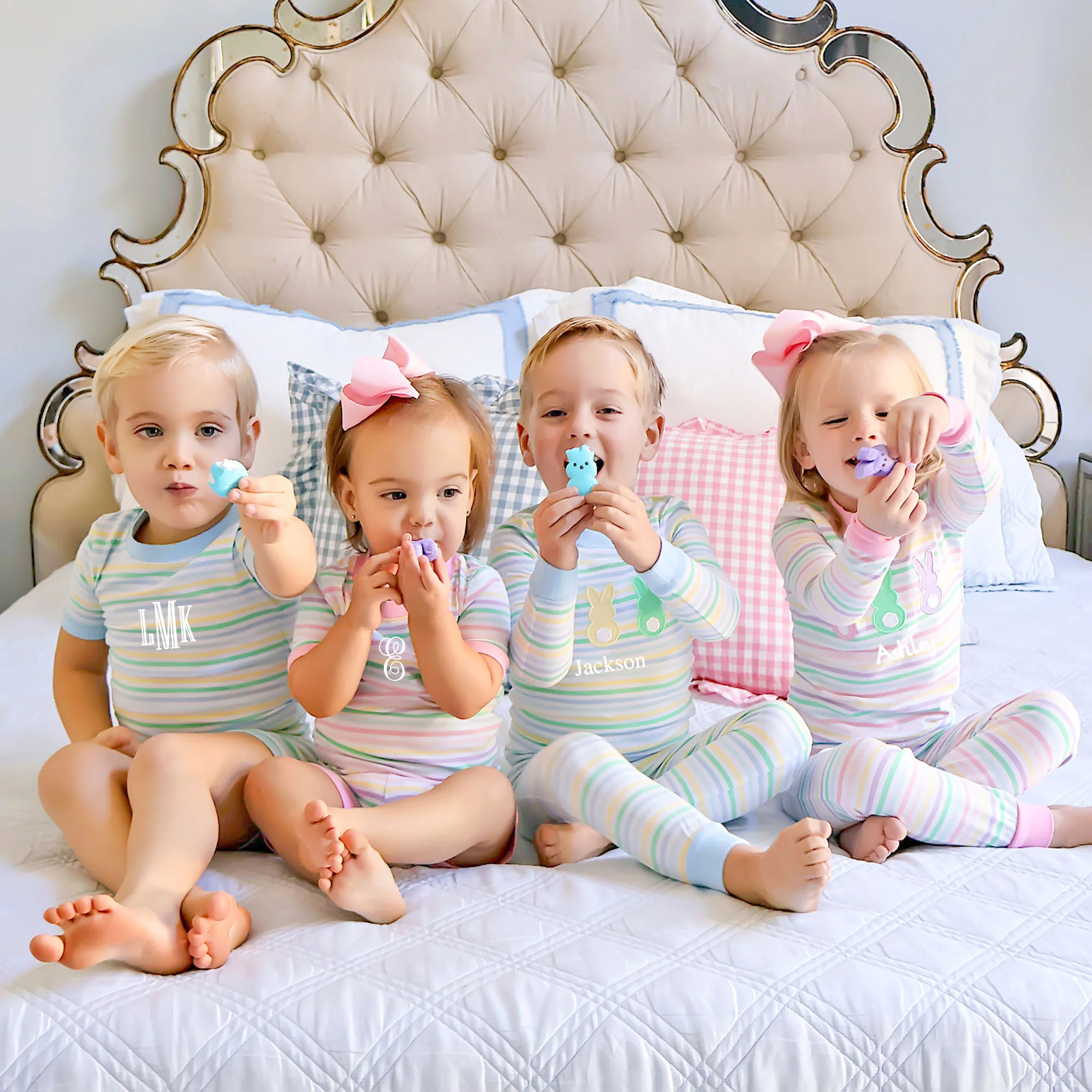 Peeps Pastel Blue Stripe Pajamas - Image 6