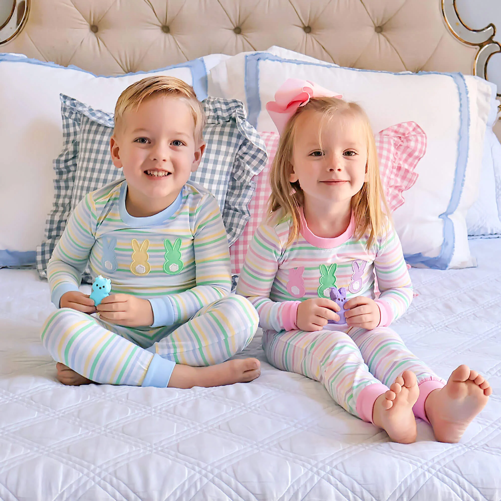 Peeps Pastel Pink Stripe Pajamas - Image 3