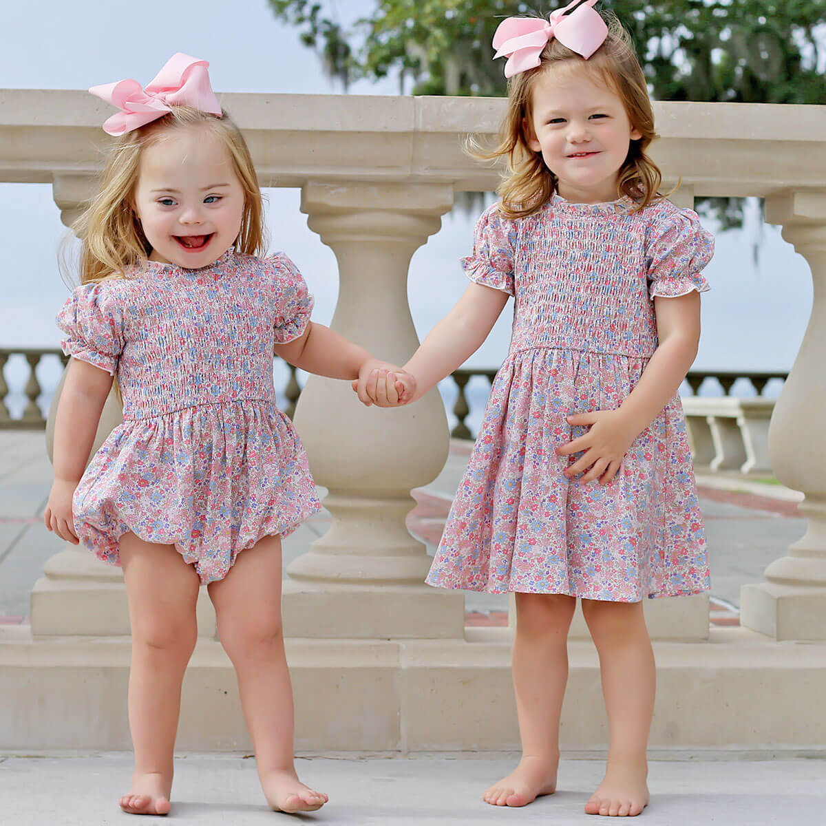 Flowers in Paris Smocked Ariella Bubble - Image 5