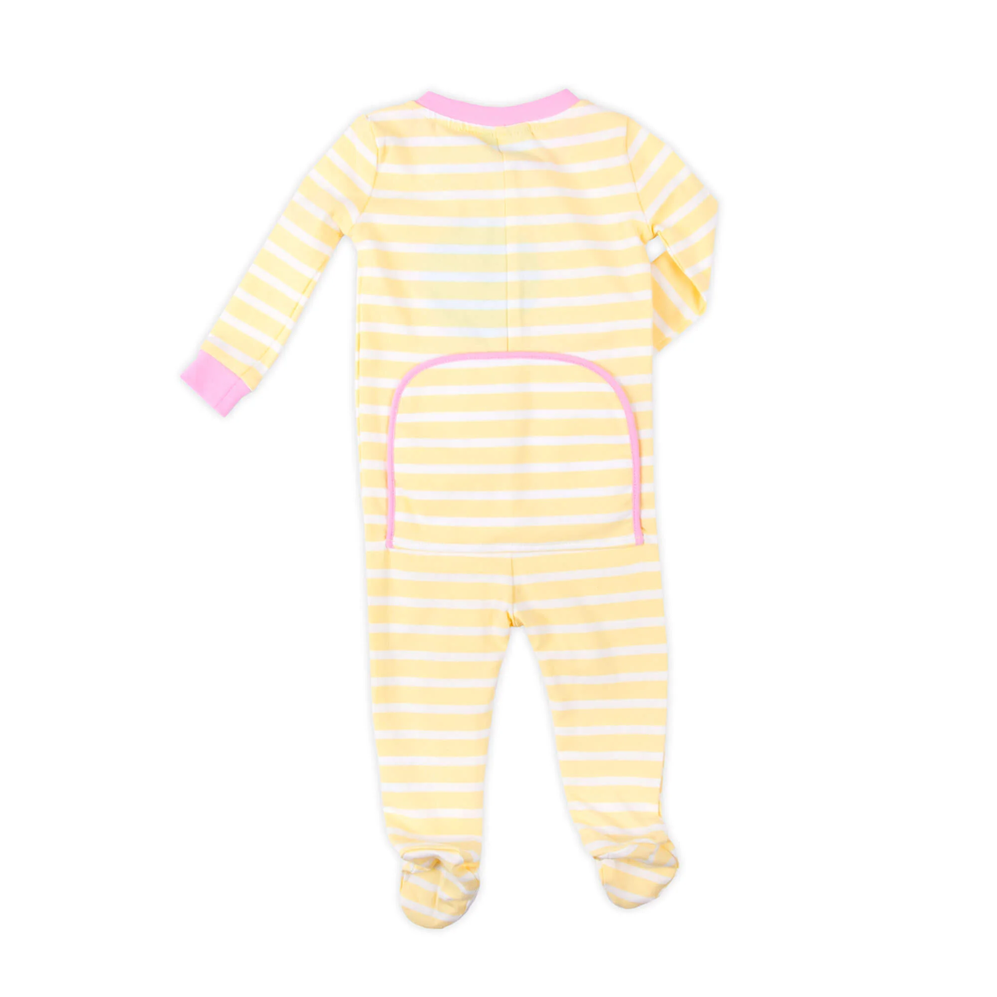 Yellow Stripe Bunny Zip Sleeper Pink - Image 5