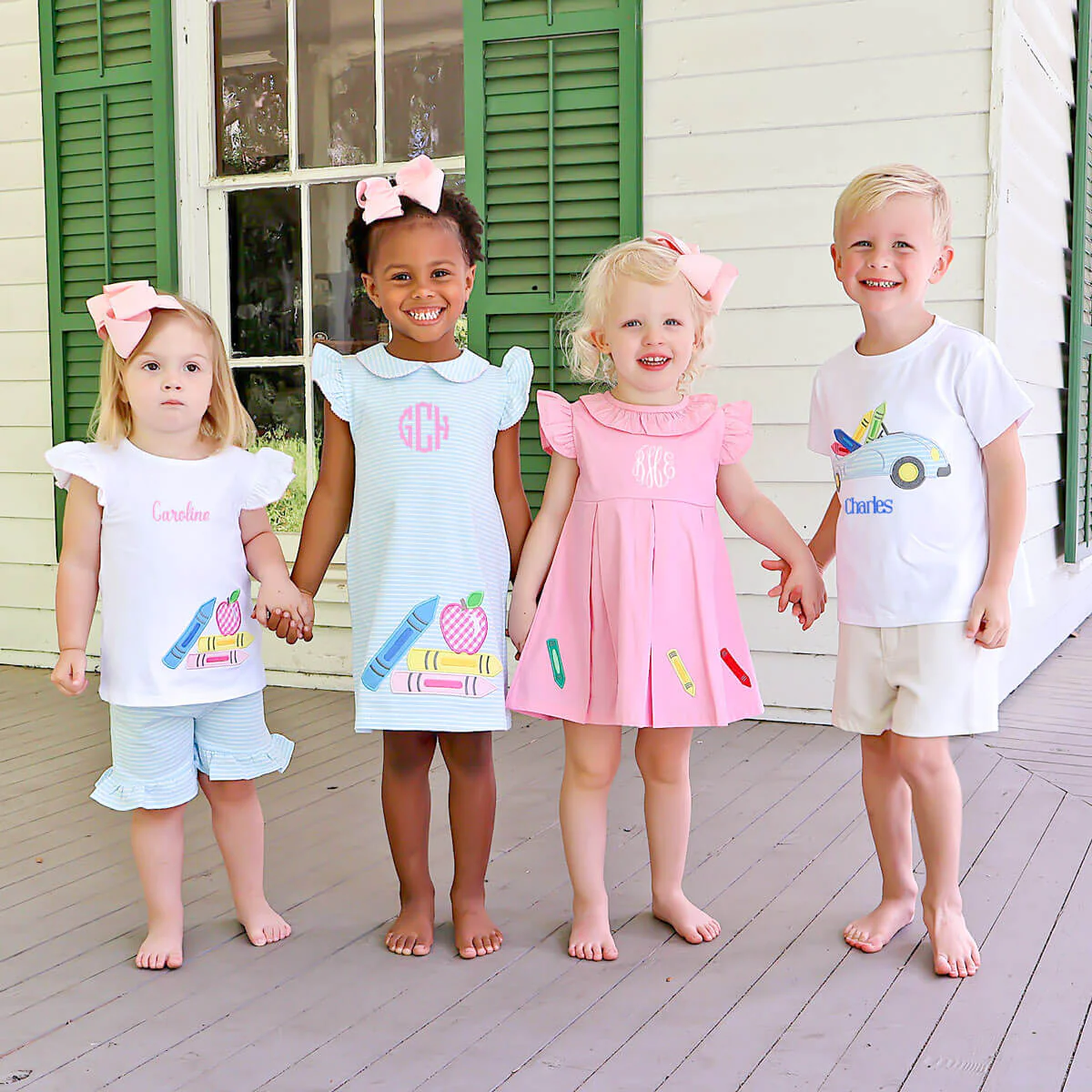 Colorful Crayons Pink Gingham Chloe Dress - Image 5