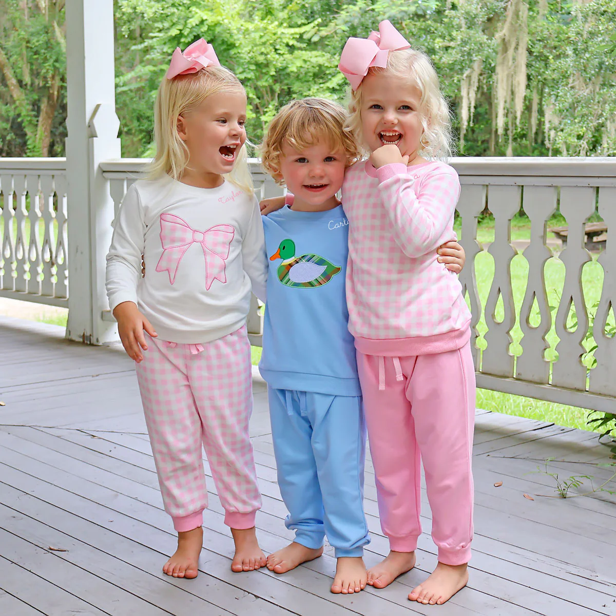 Pink Gingham Jogger Set - Image 3