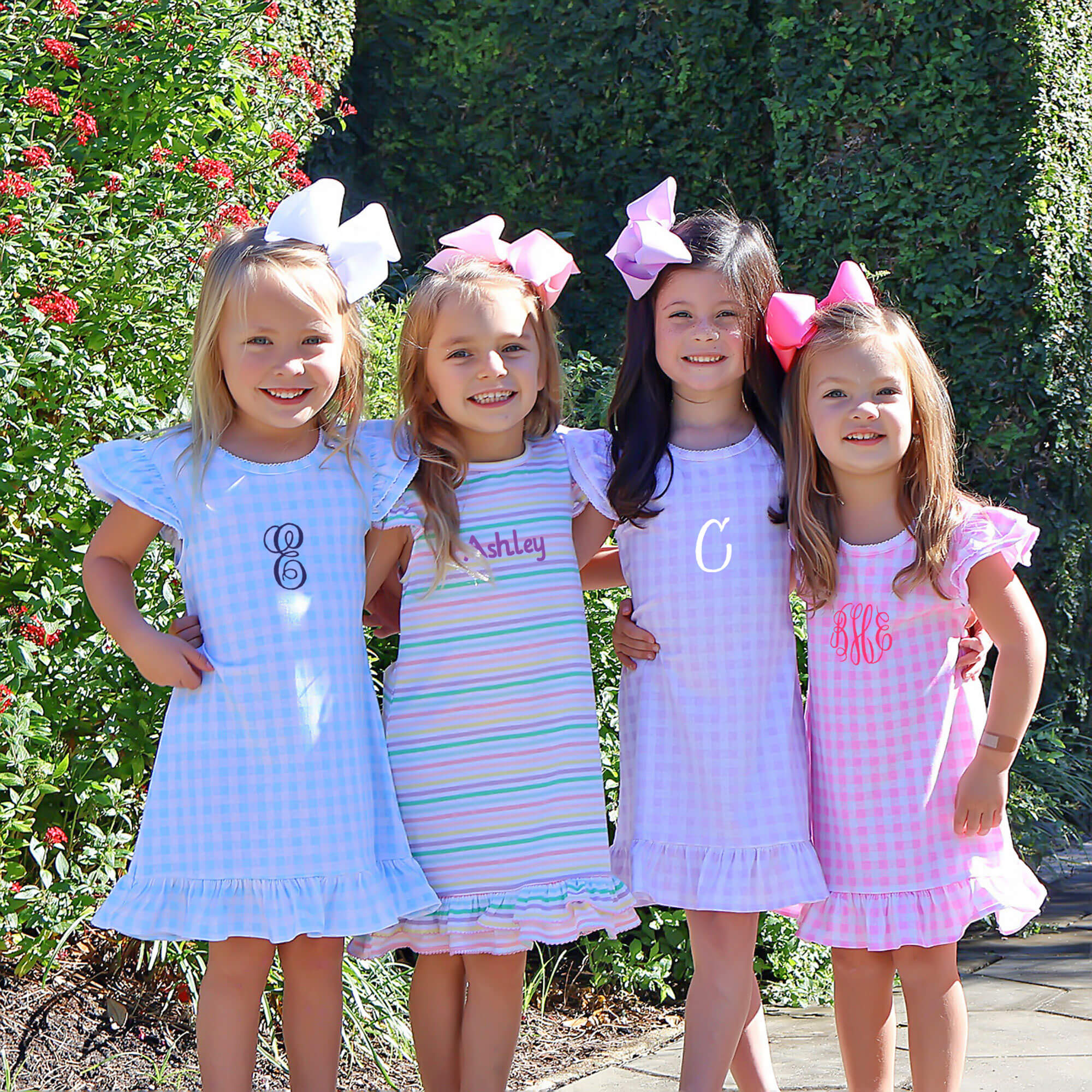 Milly Gingham Ruffle Dress Pink - Image 6