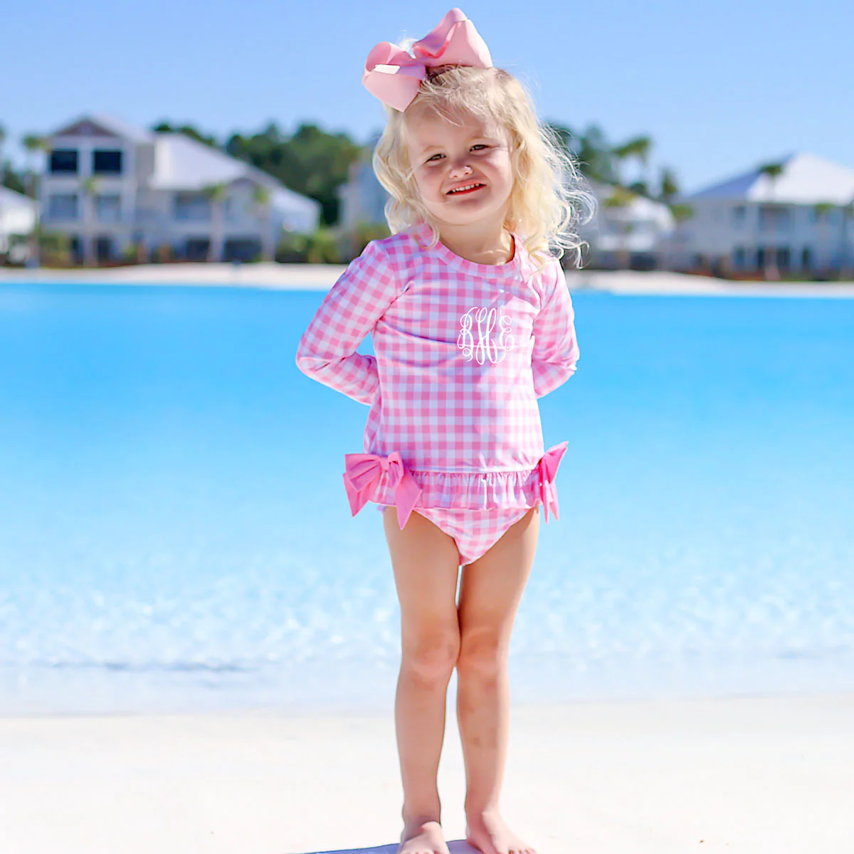 Capri Pink Rash Guard Set