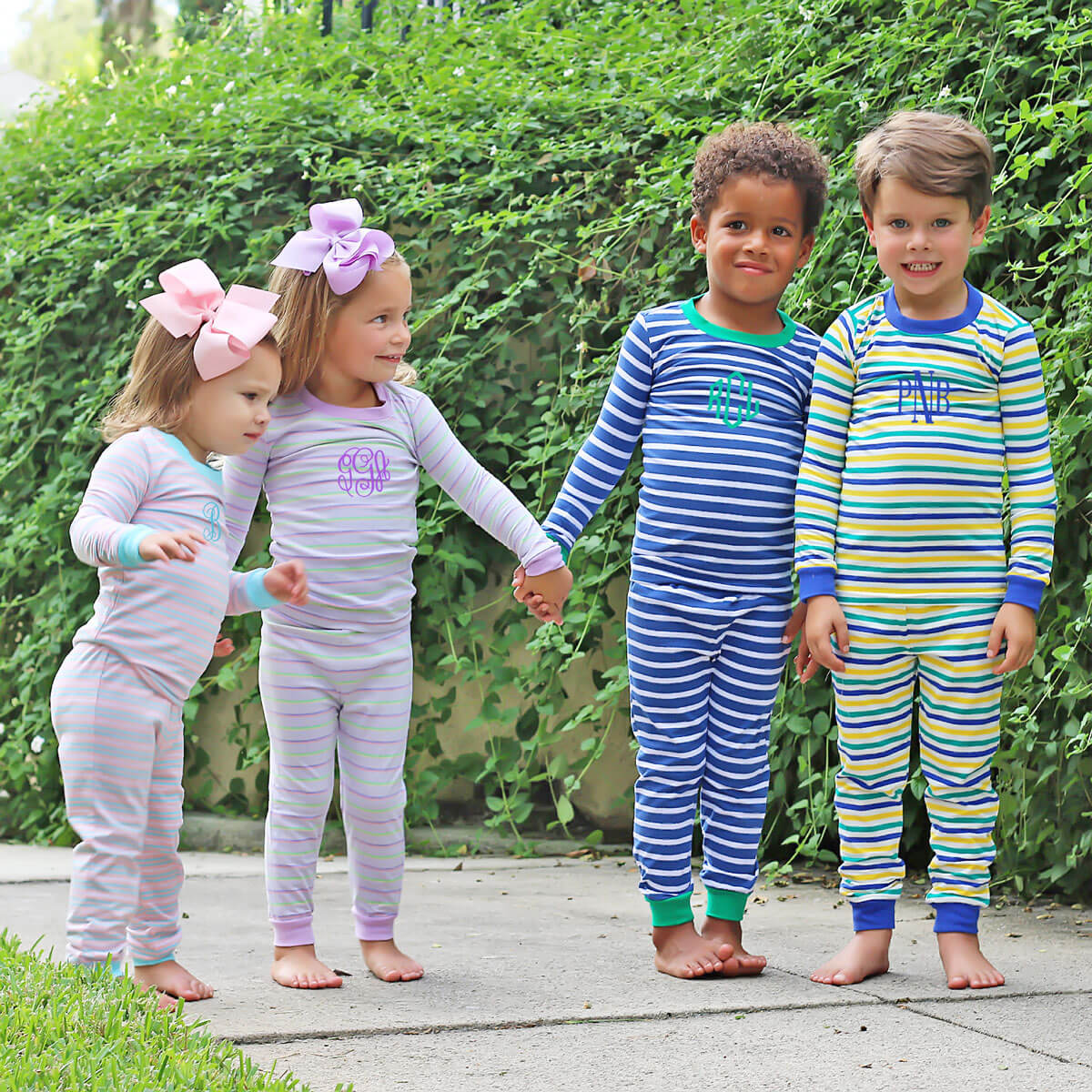 Pink Multi Stripe Pajamas - Image 4