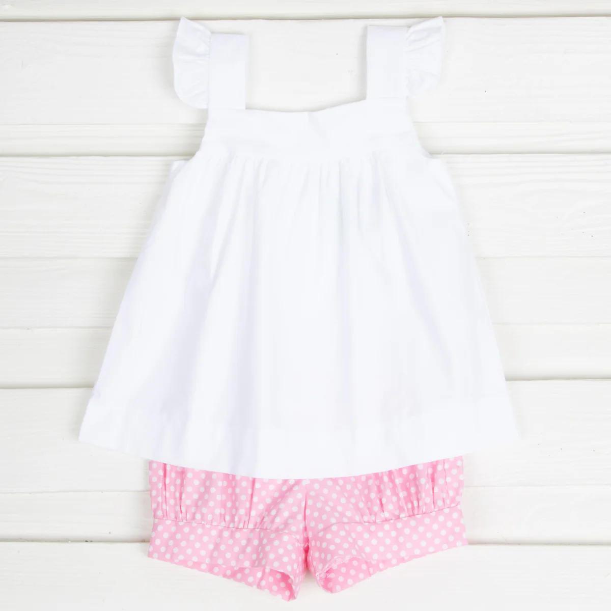 Pink Polka Dot Bubble Short Set