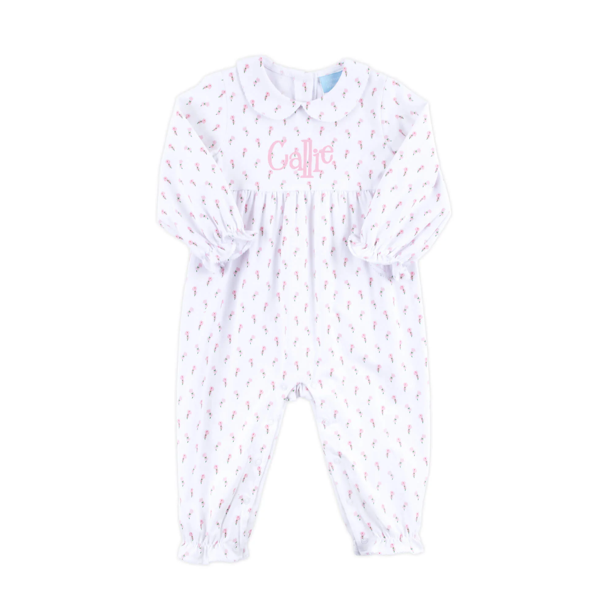 Pink Rosebud Ruffle Romper