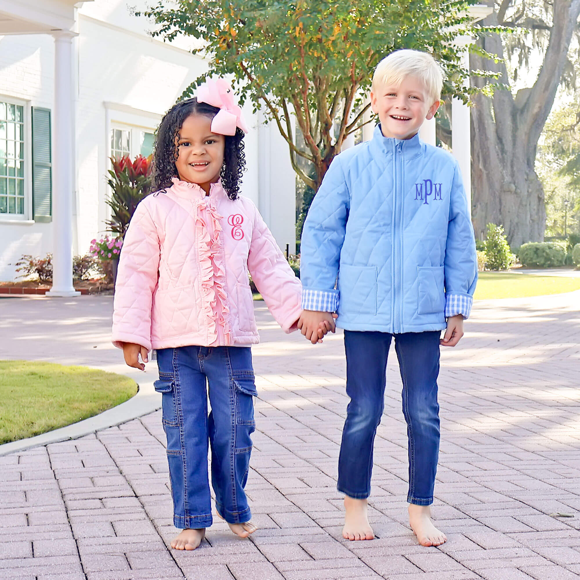 Light Pink Ruffle Quilted Coat - Image 3