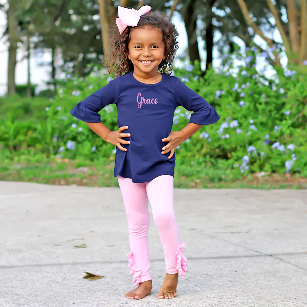 Pink Side Ruffle Leggings - Image 6