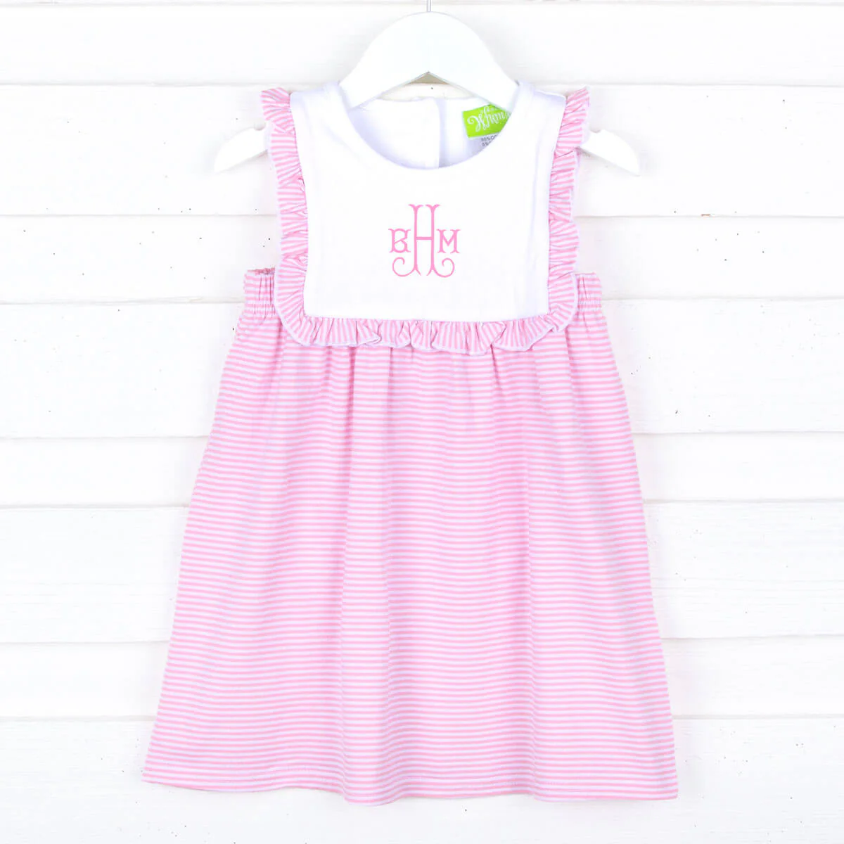 Pink Stripe Bib Dress