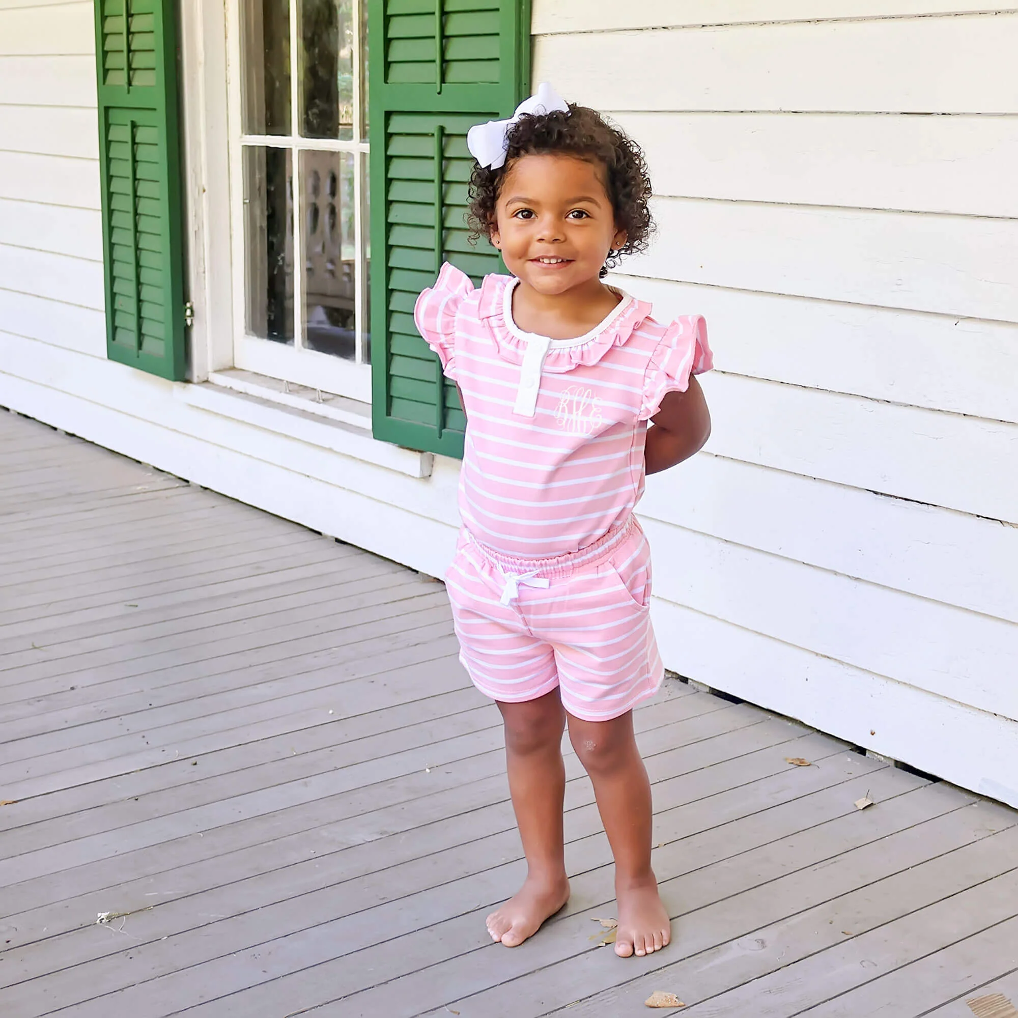 Pink Stripe Nina Short Set