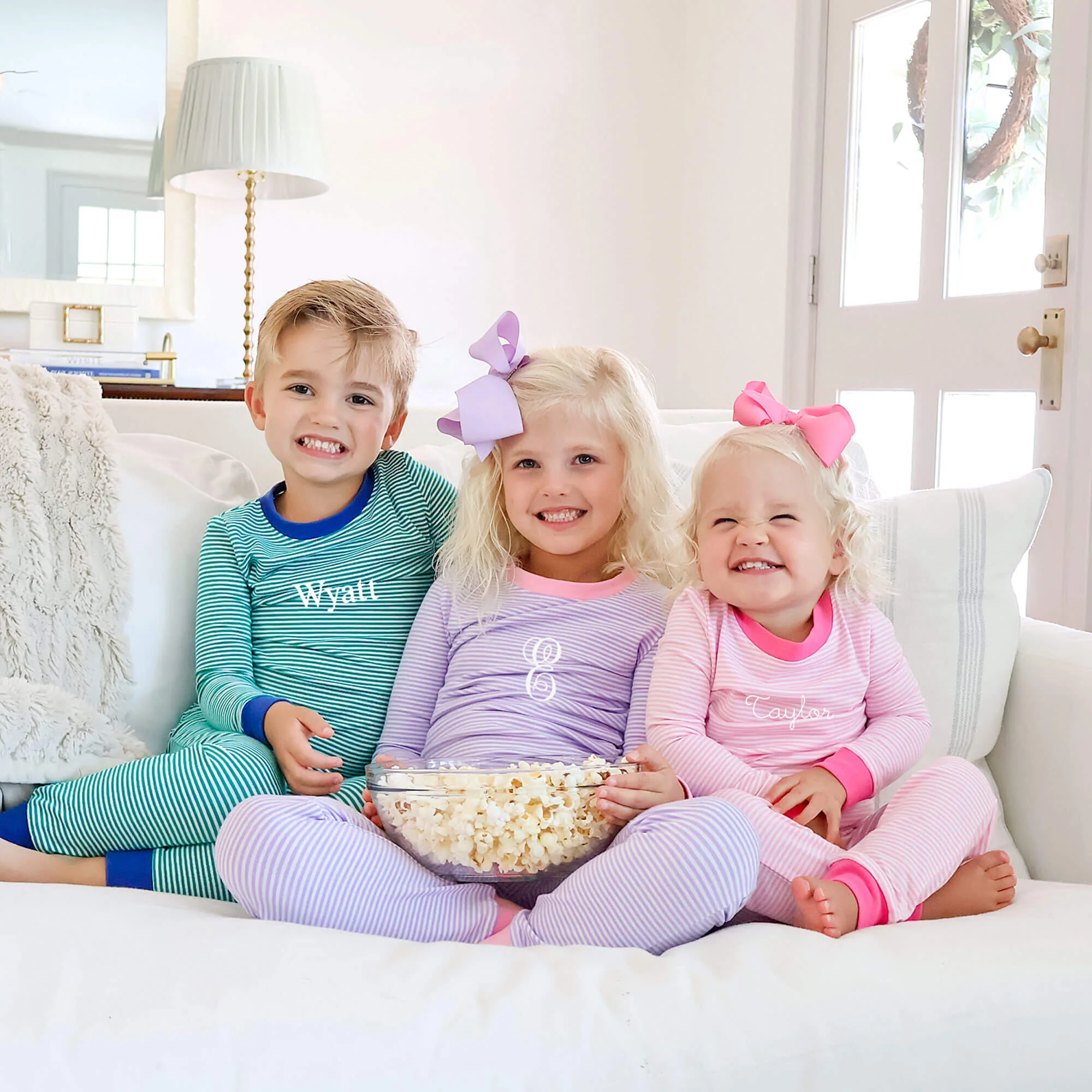 Pink Stripe Pajamas with Hot Pink - Image 5