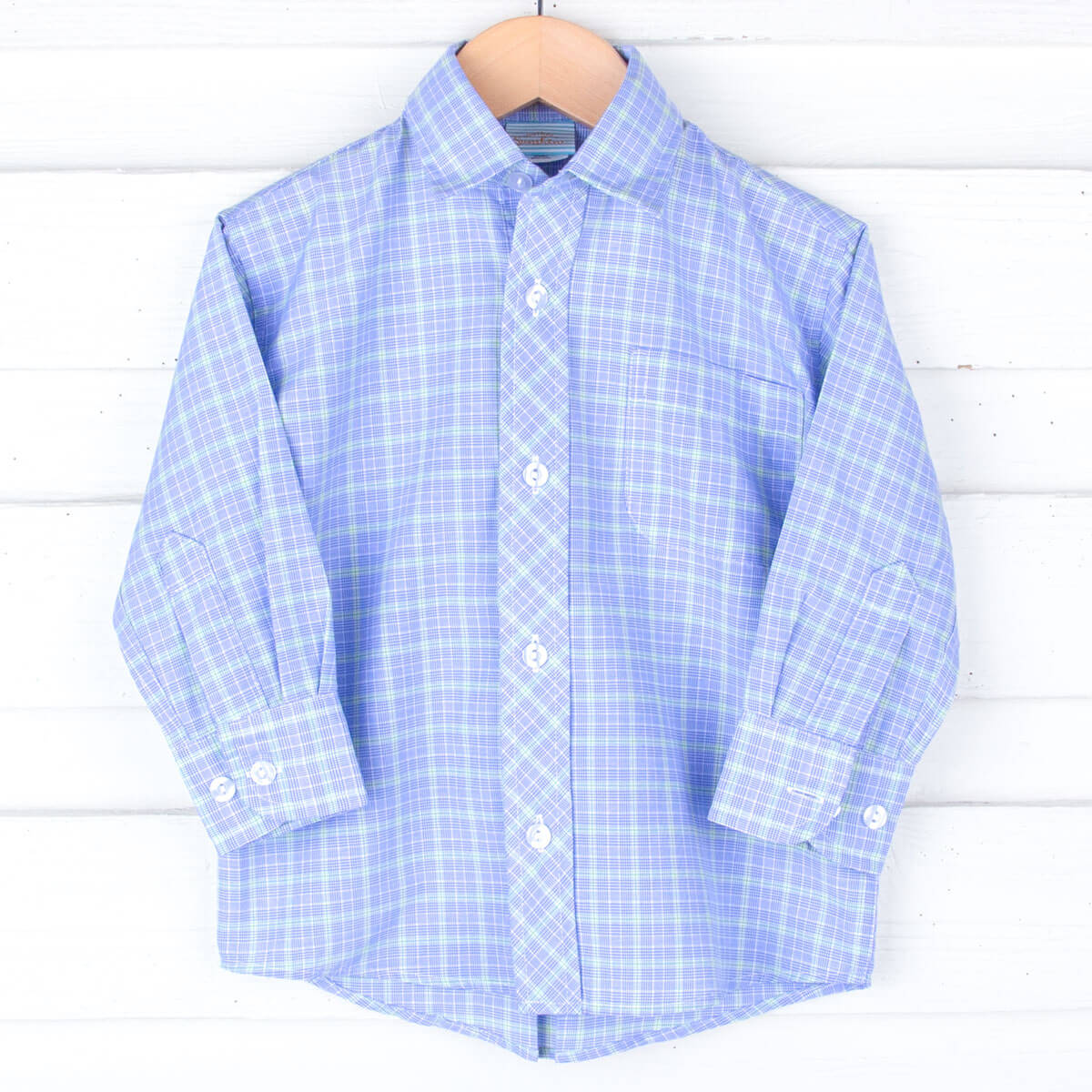 Play Golf Blue Plaid Button Down Shirt - Image 2