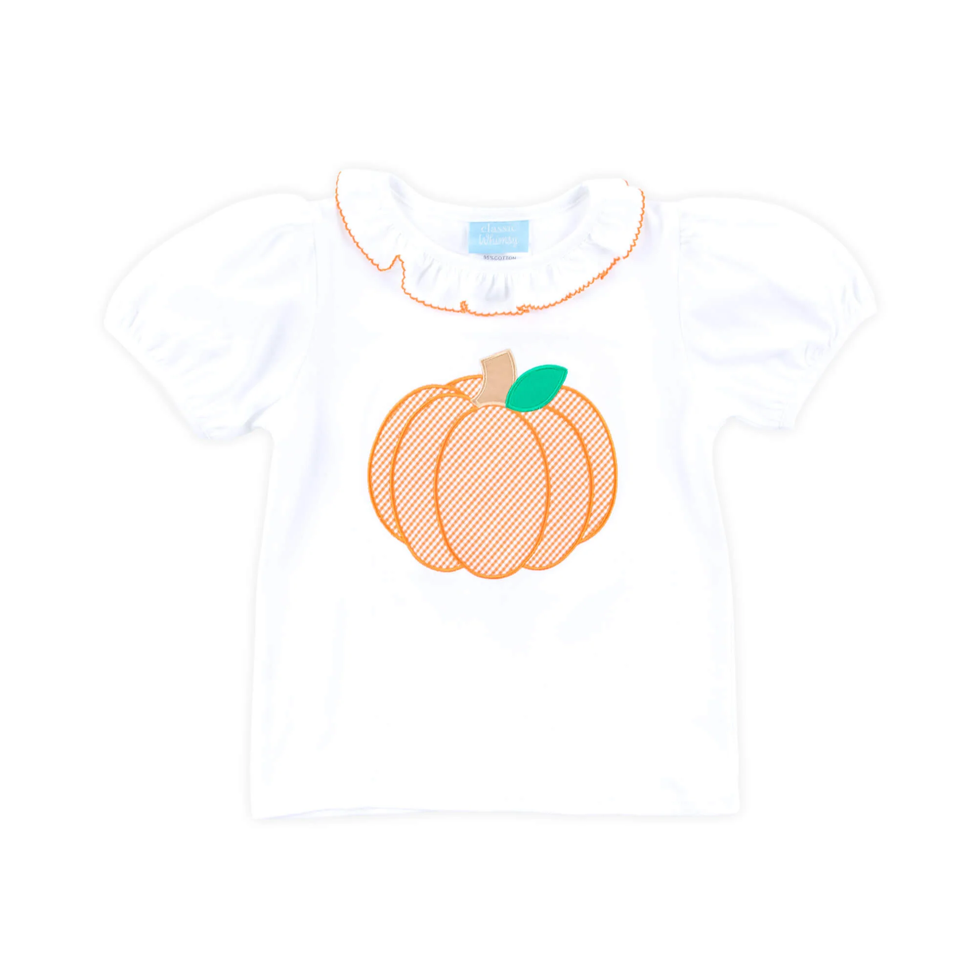 Pumpkin White Ruffle Top - Image 2