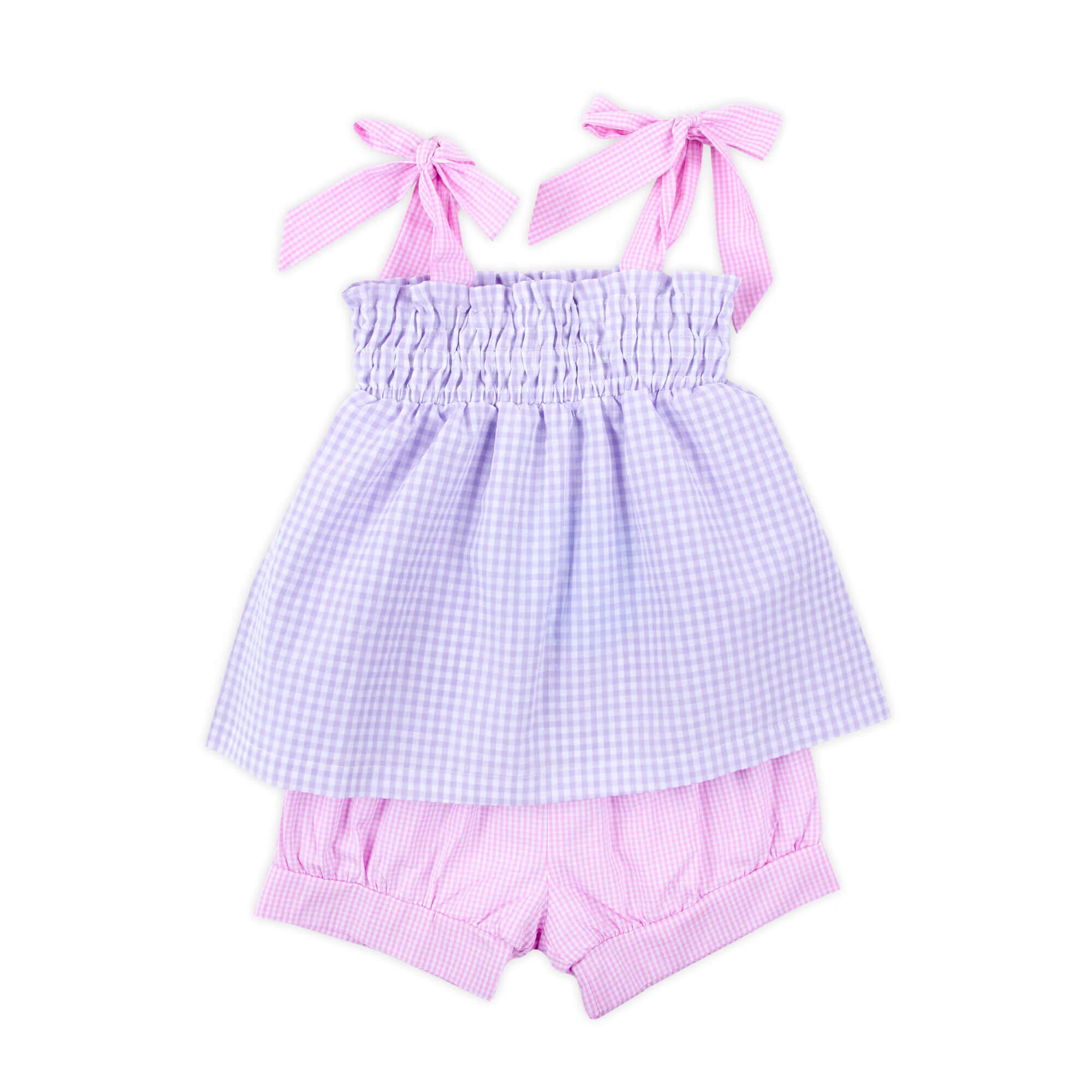 Purple Gingham Aurora Short Set