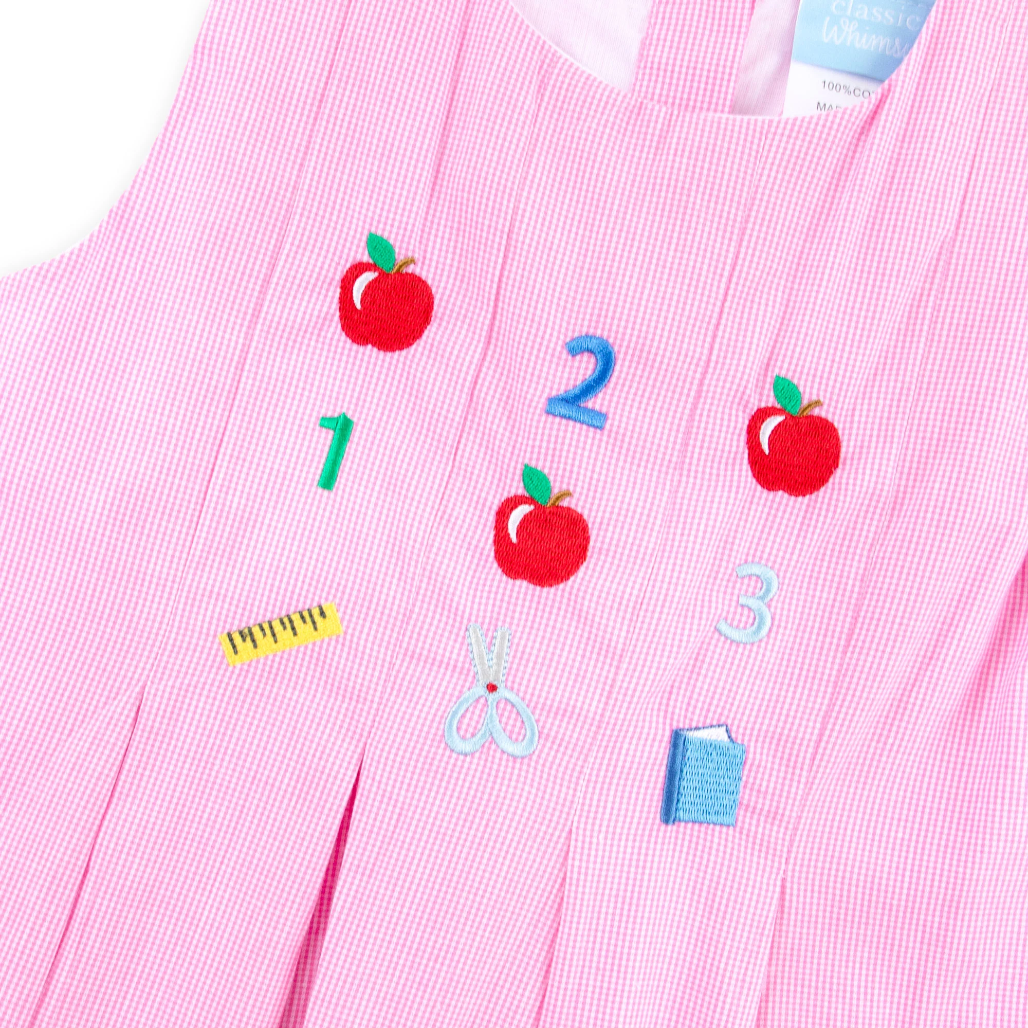 Ready To Learn Pink Mini Gingham Chloe Short Set - Image 4