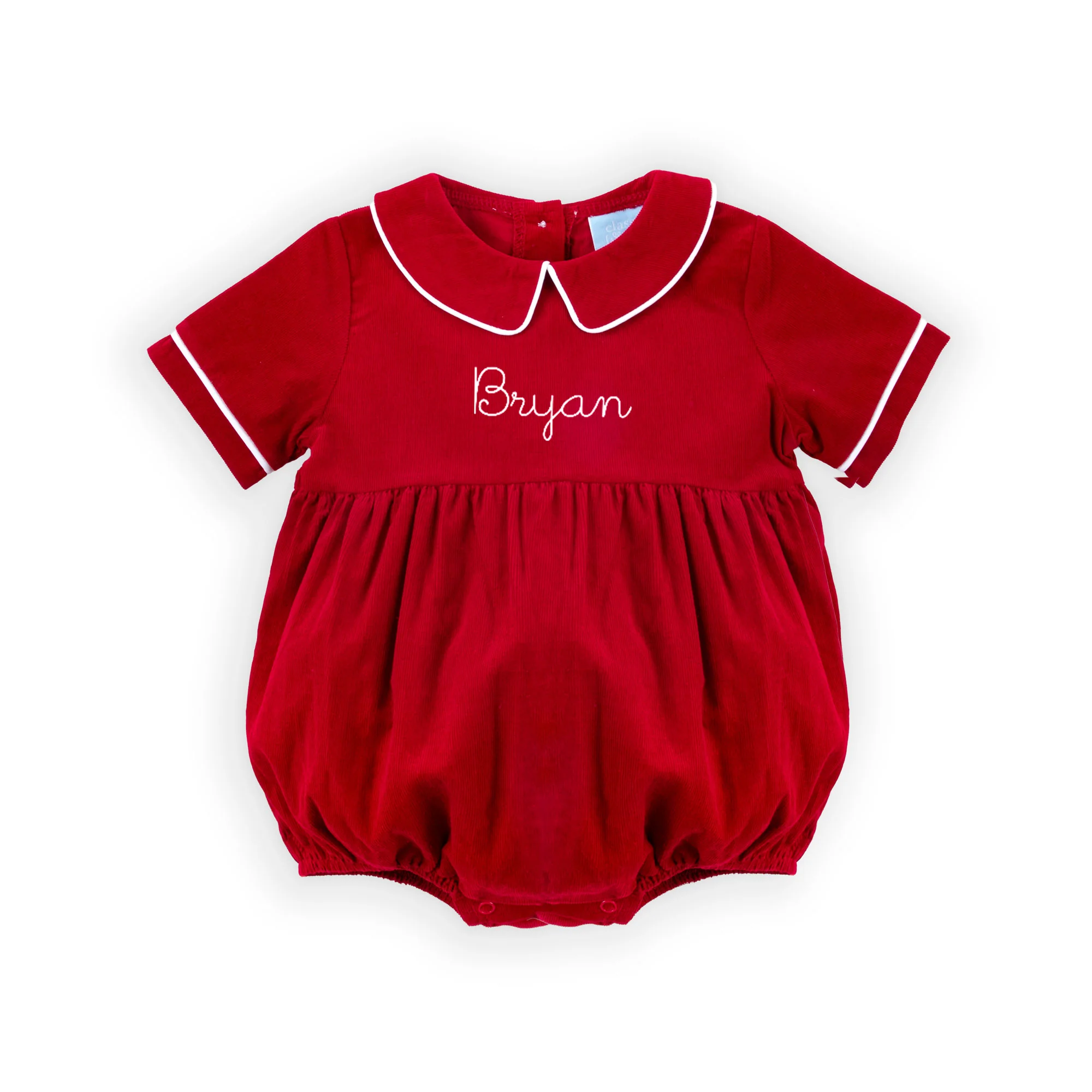 Red Corduroy Collared Bubble - Image 2