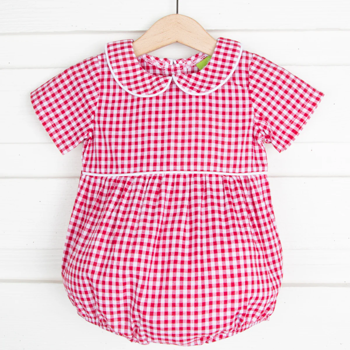 Red Gingham Boy Bubble - Image 2