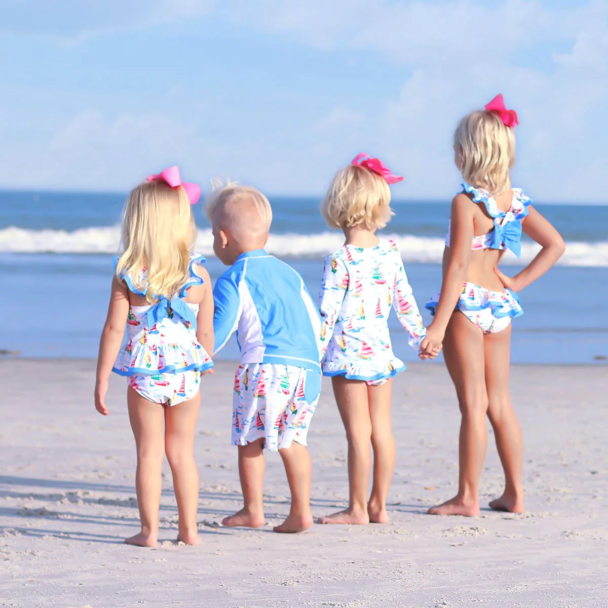 Watercolor Sailboat Rash Guard Set - Image 11