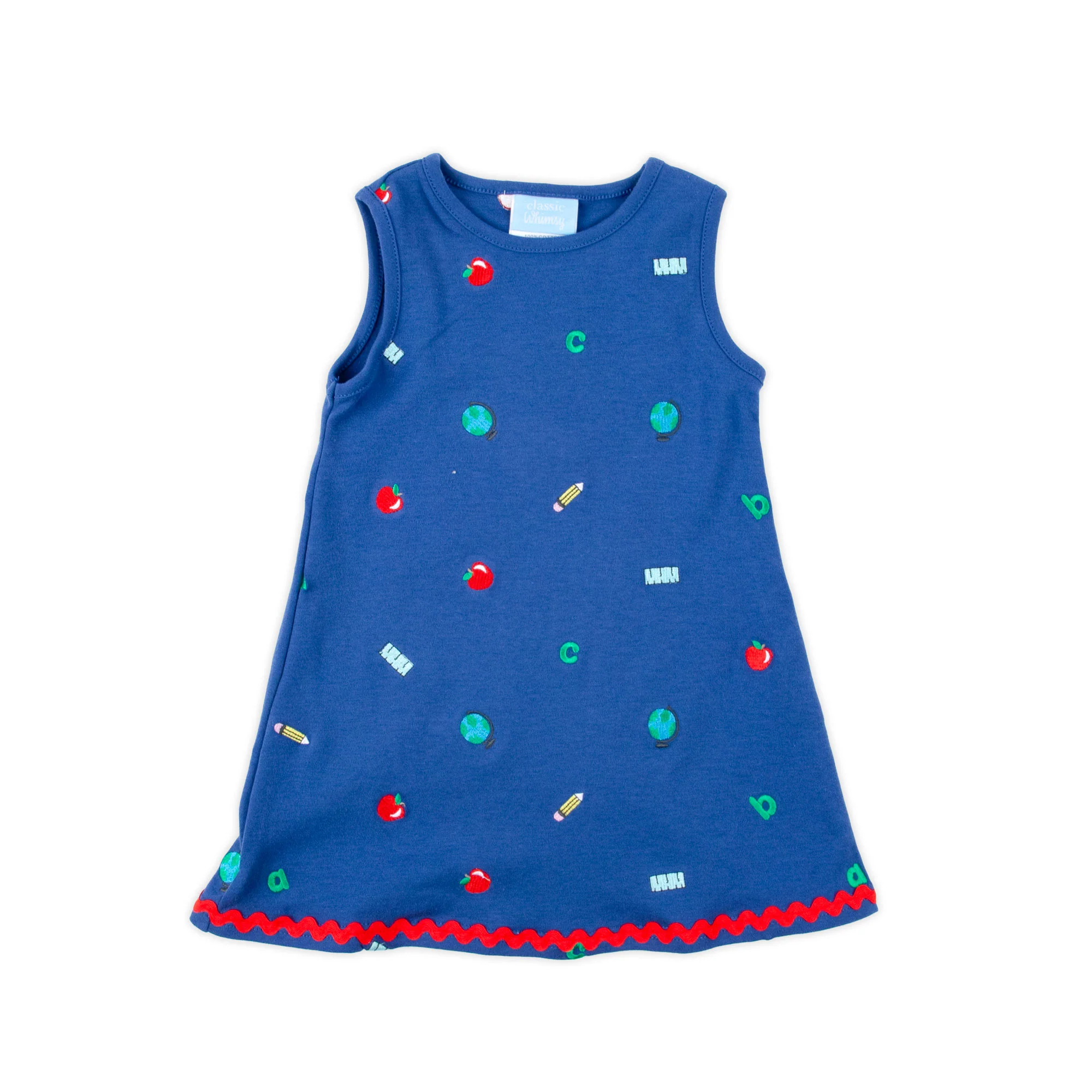 School Rules Embroidered Blue Eleanor Dress - Image 2