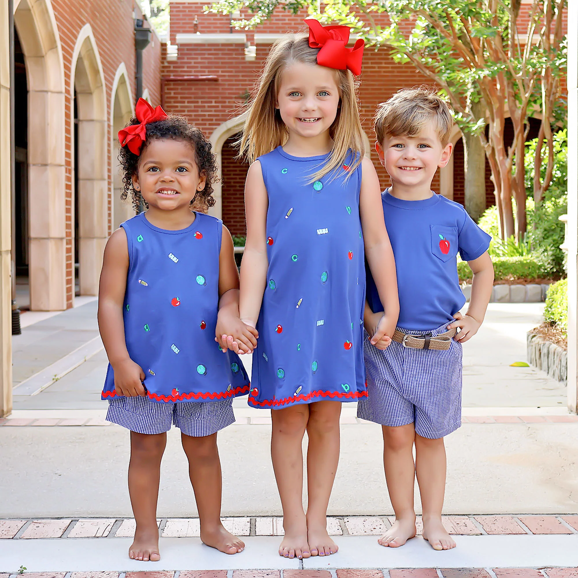 School Rules Embroidered Blue Eleanor Dress - Image 3