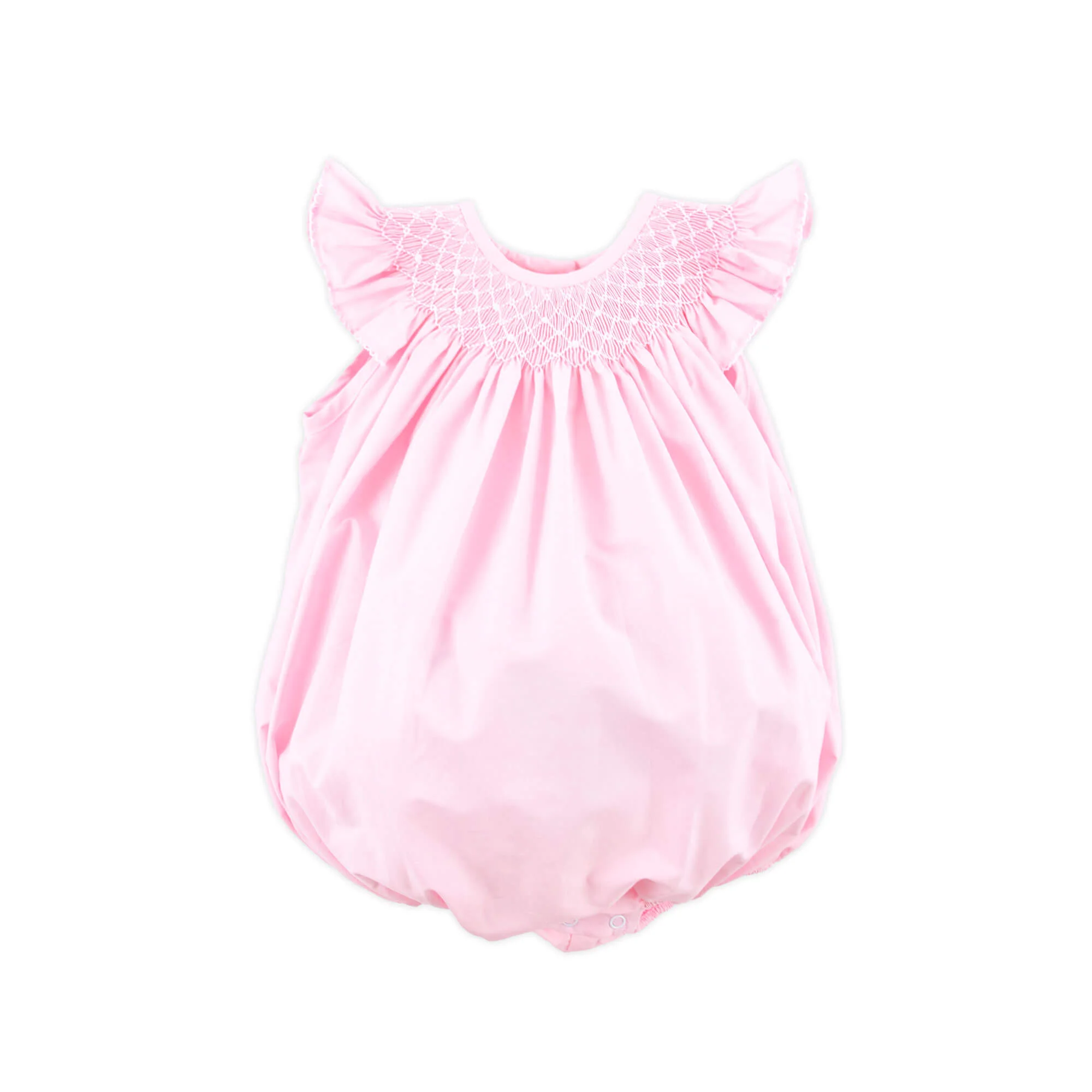 Shine Like A Pearl Pink Smocked Bubble