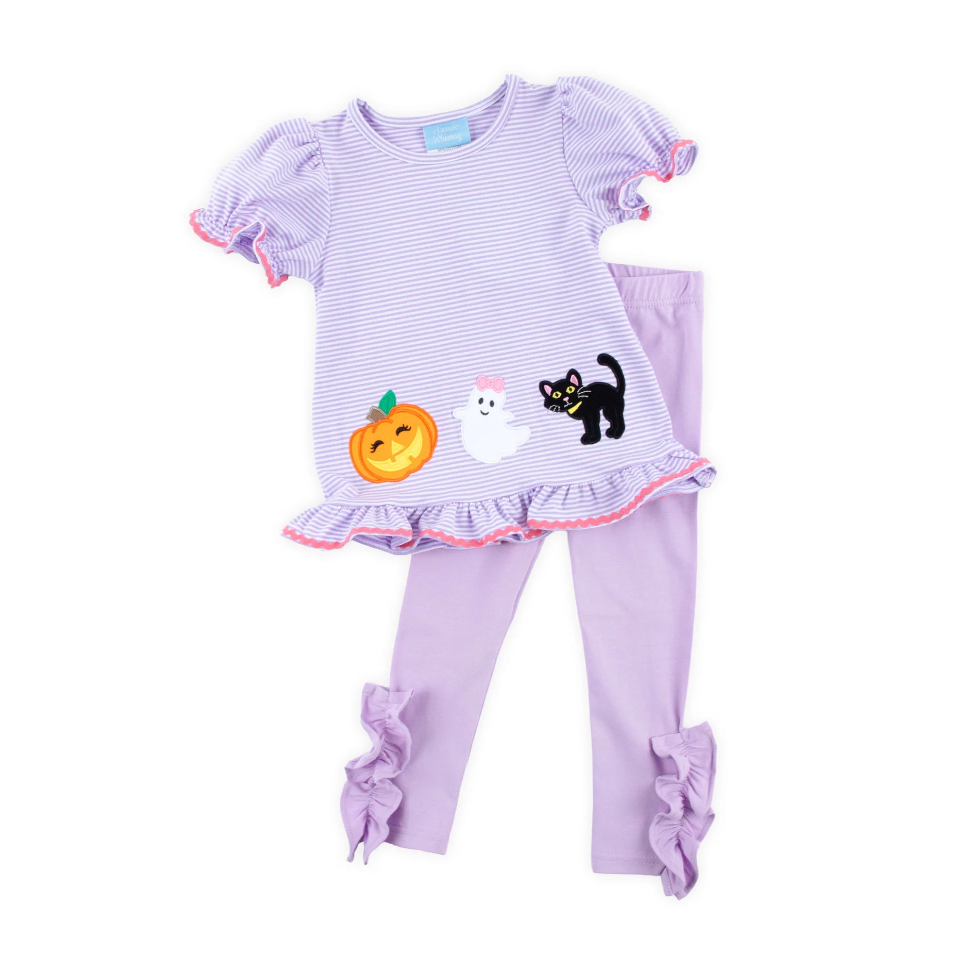 Spooky Purple Stripe Legging Set - Image 4