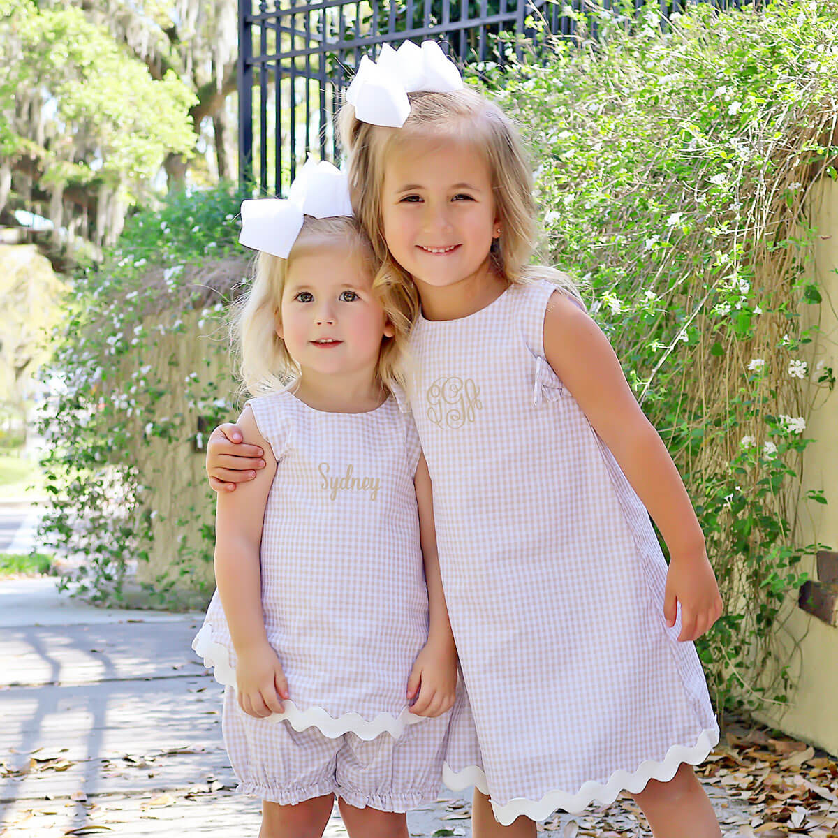 Tan Gingham Sadie Bloomer Set - Image 3