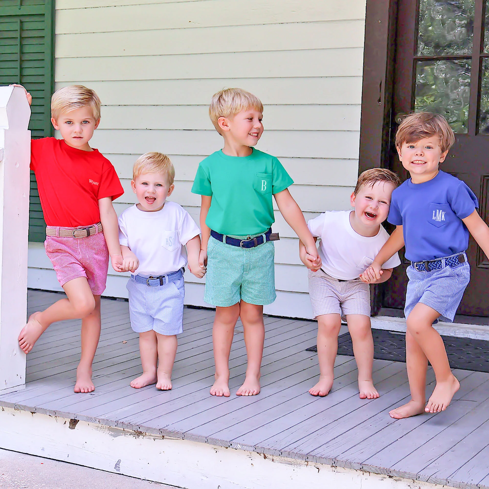 Gingham Standard Shorts Tan - Image 3
