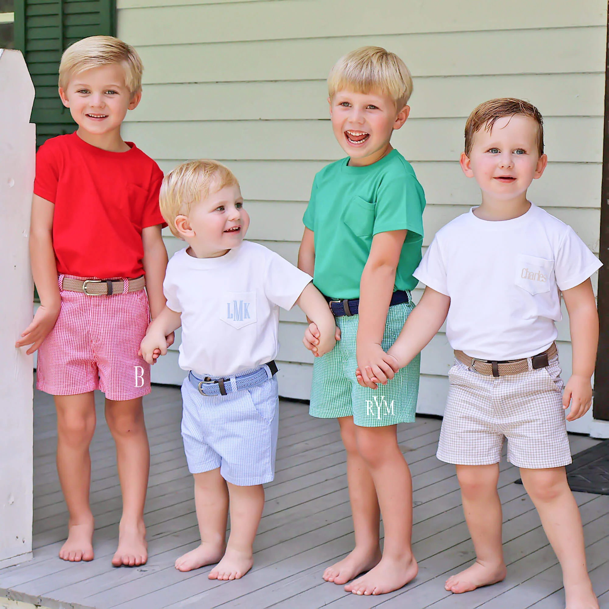 Gingham Standard Shorts Tan - Image 5