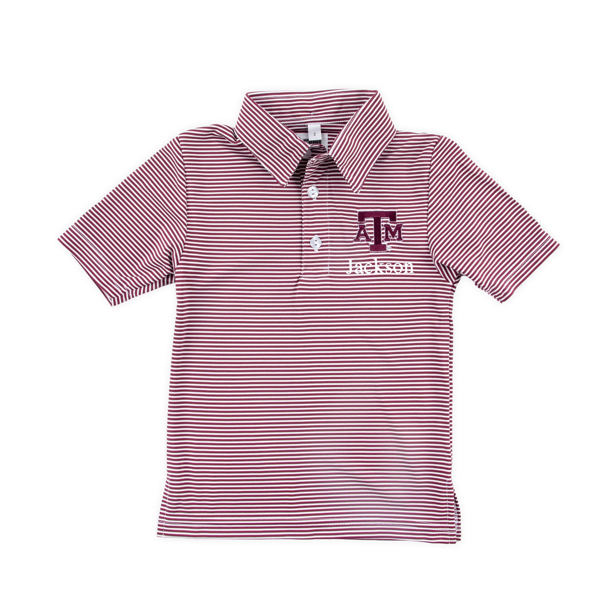 Texas A&M Embroidered Maroon Performance Polo
