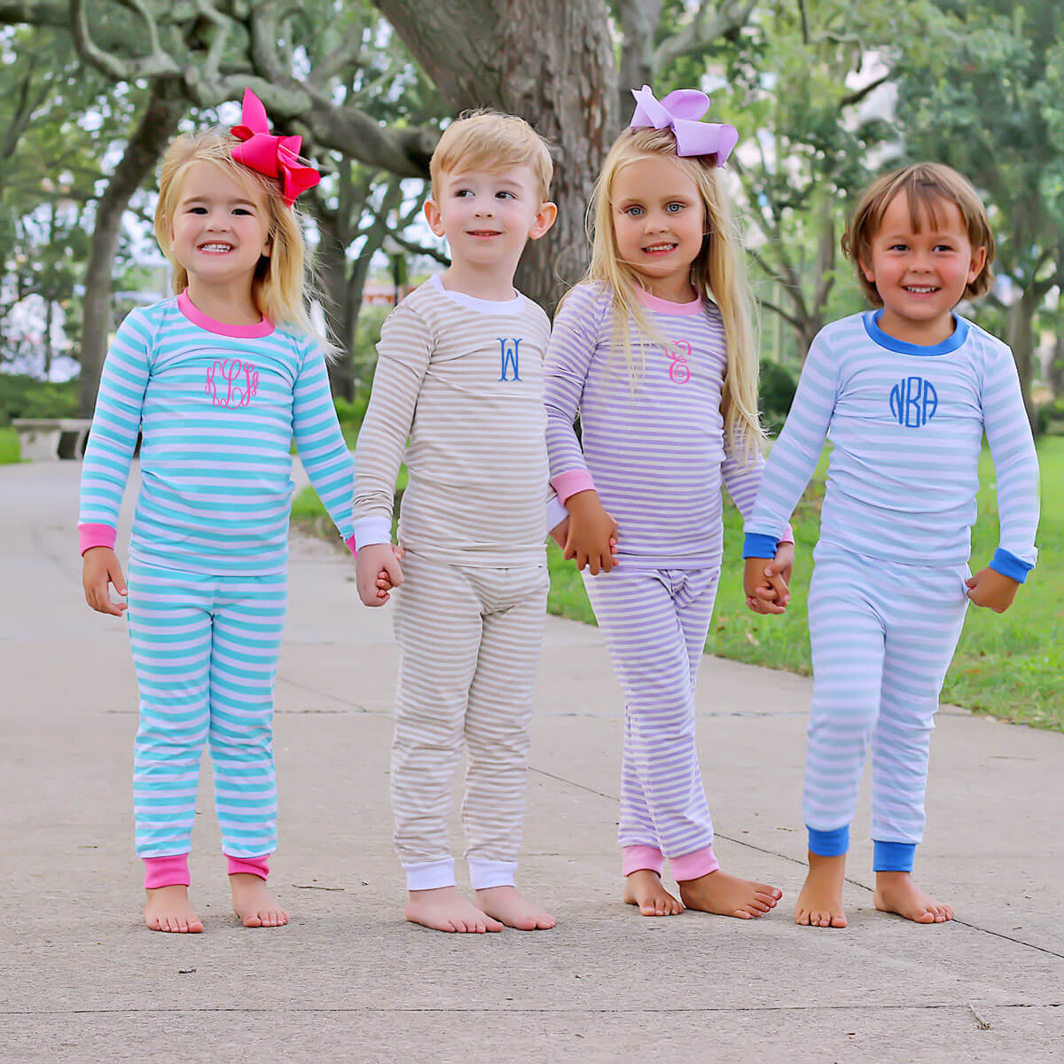 Purple and White Stripe Pajamas - Image 5