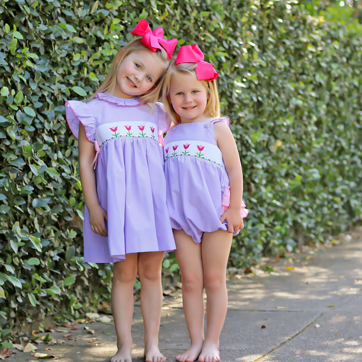 Tulips In Spring Purple Smocked Beverly Dress - Image 5