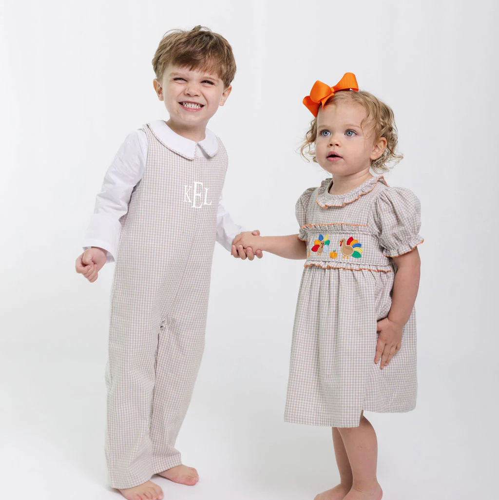 Classic Gingham Longall Tan - Image 3