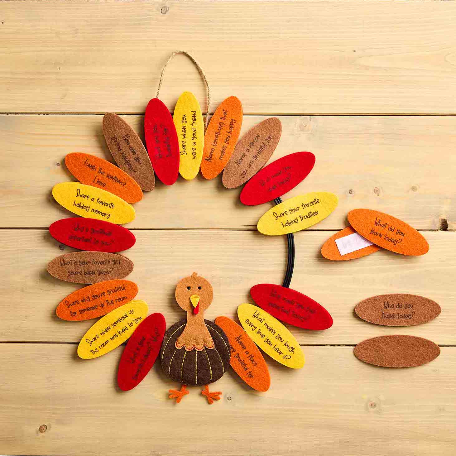 Turkey Gratitude Wreath - Image 2