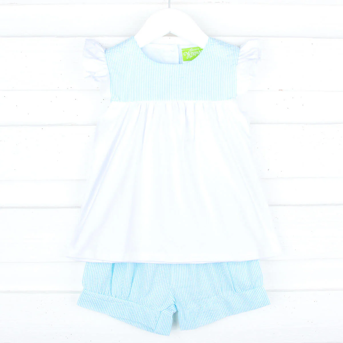 Turquoise Stripe Lauren Short Set - Image 5
