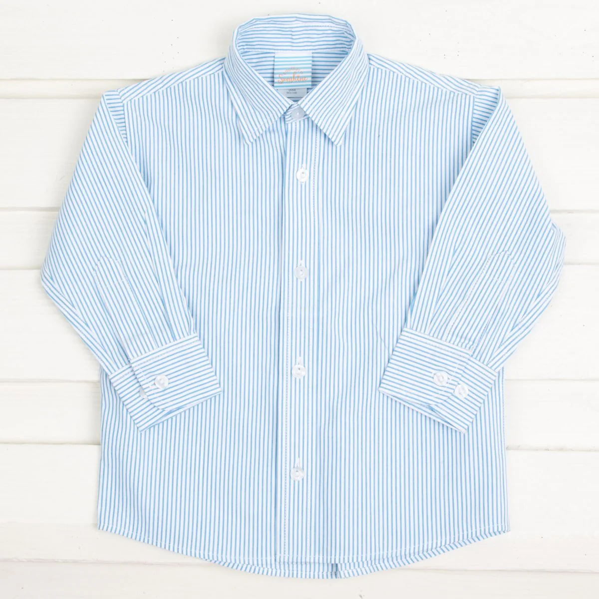 Turquoise Stripe Seersucker Button Down