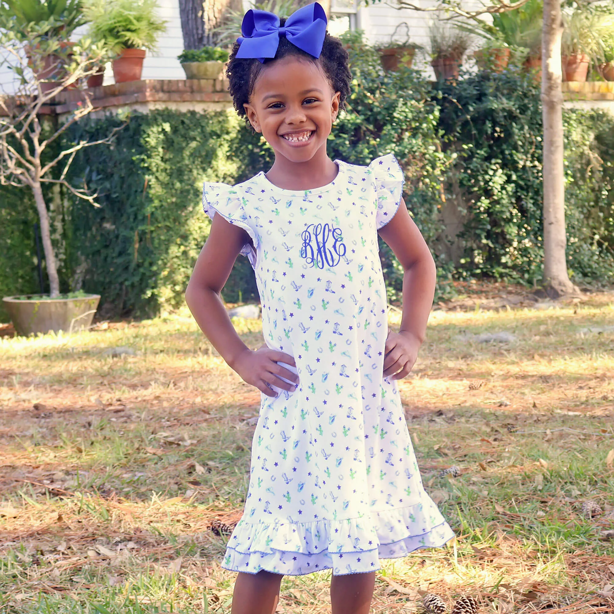 Round Top Blue Adalyn Dress